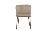 Ika Eetkamerstoel - Set van 2 - Beige Velours - Eetkamerstoelen - Rebellenclub
