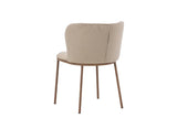 Ika Eetkamerstoel - Set van 2 - Beige Velours - Eetkamerstoelen - Rebellenclub
