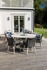 Jetta Tuintafel - ø150cm - Licht Grijs - Ronde Eetkamertafels - Rebellenclub