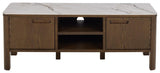 Leda TV-meubel - 120 x 40 cm - Marmerlook / Gerookt Eiken - - Rebellenclub