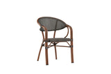 Maris Tuinstoel met Arm - Set van 2 - Bruin - Bistrostoelen - Rebellenclub