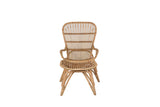 Merit Tuin Loungestoel - Naturel Rattan - Loungestoelen - Rebellenclub