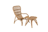 Merit Tuin Loungestoel - Naturel Rattan - Loungestoelen - Rebellenclub