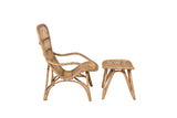 Merit Tuin Loungestoel - Naturel Rattan - Loungestoelen - Rebellenclub