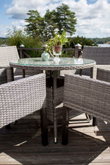 Mykon Tuintafel - ø90cm - Grijs - Ronde Eetkamertafels - Rebellenclub