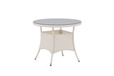 Mykon Tuintafel - ø90cm - Wit - Ronde Eetkamertafels - Rebellenclub