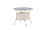 Mykon Tuintafel - ø90cm - Wit - Ronde Eetkamertafels - Rebellenclub