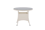 Mykon Tuintafel - ø90cm - Wit - Ronde Eetkamertafels - Rebellenclub