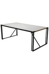 Oasis Tuintafel - 200 x 100cm - Grijs - Rechthoekige Eetkamertafels - Rebellenclub