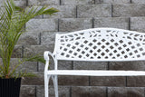 Priz Tuinbankje - 100 x 60cm - Wit - Tuinbanken - Rebellenclub