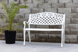 Priz Tuinbankje - 100 x 60cm - Wit - Tuinbanken - Rebellenclub