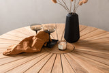 Skala Tuintafel - ø120cm - Naturel Hout - Ronde Eetkamertafels - Rebellenclub