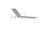 Solis Tuin Ligbed - Set van 2 - Wit - Ligstoelen - Rebellenclub