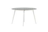 Solis Tuintafel - ø120cm - Wit Grijs - Ronde Eetkamertafels - Rebellenclub