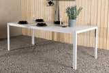 Solis Tuintafel - 205 x 90cm - Wit - Rechthoekige Eetkamertafels - Rebellenclub