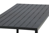 Solis Tuintafel - 205 x 90cm - Zwart - Rechthoekige Eetkamertafels - Rebellenclub