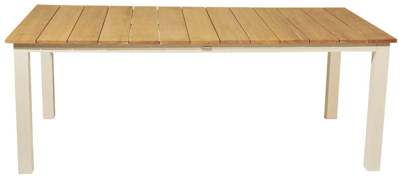 Tonga Tuintafel - 210 x 100cm - Wit - Rechthoekige Eetkamertafels - Rebellenclub
