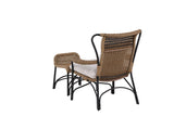 Trab Tuin Loungstoel met Voetensteun - Zwart - Loungestoelen - Rebellenclub