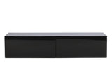 Vito TV-Meubel - Hoogglans Zwart - - Rebellenclub