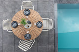 Yucca Tuintafel - ø140cm - Hout - Ronde Eetkamertafels - Rebellenclub