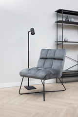 Fauteuil Zaragoza Fluweel - Groen met zwarte poten - Rebellenclub