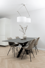 Eetkamerstoel Bradford Fluweel - Set van 2 - Beige - Rebellenclub