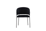 Garoa Eetkamerstoel - Set van 2 - Zwart velours - Eetkamerstoelen - Rebellenclub