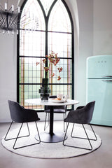 Carrara Eetkamertafel Rond Ø110cm - Zwarte poot - Rebellenclub