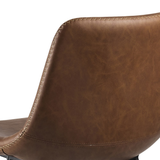 Barkruk Sallinge - Cognac met zwart metalen frame - Rebellenclub