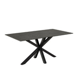 Eetkamertafel Cardiff - Keramiek zwart blad - 160x90 - Rebellenclub