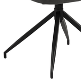 Draaibare Eetkamerstoel Nivala - Set van 2 - Antraciet met mat zwart frame - Rebellenclub