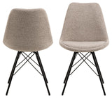 Eetkamerstoel Bradford Bouclé - Set van 2 - Beige - Eetkamerstoelen - Rebellenclub