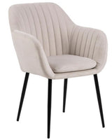 Eetkamerstoel Karlskoga Velours - Creme - Rebellenclub