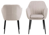 Eetkamerstoel Karlskoga Velours - Creme - Rebellenclub