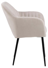 Eetkamerstoel Karlskoga Velours - Creme - Rebellenclub