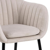 Eetkamerstoel Karlskoga Velours - Creme - Rebellenclub