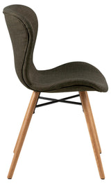 Eetkamerstoel Pescara - Set van 2 - Khaki met houten poten -  - Rebellenclub