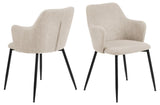 Eetkamerstoel Ringe - Set van 2 - Beige - Eetkamerstoelen - Rebellenclub