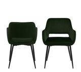 Eetkamerstoel Sandviken - Set van 2 - Olijfgroen - Rebellenclub