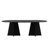 Eetkamertafel Vonge Ovaal - Zwart - Eetkamertafels - Rebellenclub