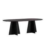 Eetkamertafel Vonge Ovaal - Zwart - Eetkamertafels - Rebellenclub