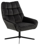 Fauteuil Brylle Fluweel - Bruingrijs met zwart metalen frame - Rebellenclub