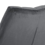 Fauteuil Brylle Fluweel - donkergrijs met zwart metalen frame - Rebellenclub