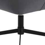 Fauteuil Brylle Fluweel - donkergrijs met zwart metalen frame - Rebellenclub