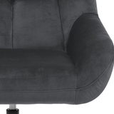 Fauteuil Brylle Fluweel - donkergrijs met zwart metalen frame - Rebellenclub