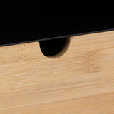 Nachtkastje Bath - Zwart met bamboe lade - Rebellenclub