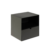 Nachtkastje Bath - Zwart met zwarte lade - Rebellenclub