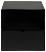 Nachtkastje Bath - Zwart met zwarte lade - Rebellenclub