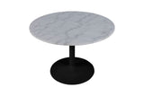 Carrara Eetkamertafel Rond Ø110cm - Zwarte poot - Rebellenclub