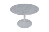 Carrara Eetkamertafel Rond Ø110cm - Witte poot - Rebellenclub